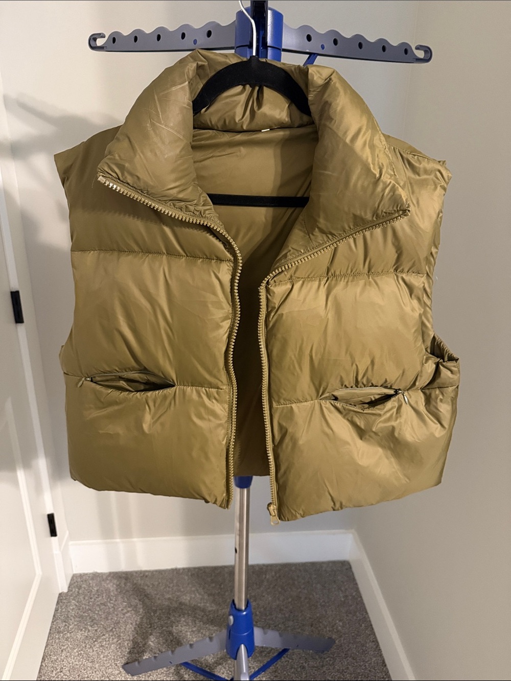 Olive Green Puffer Vest